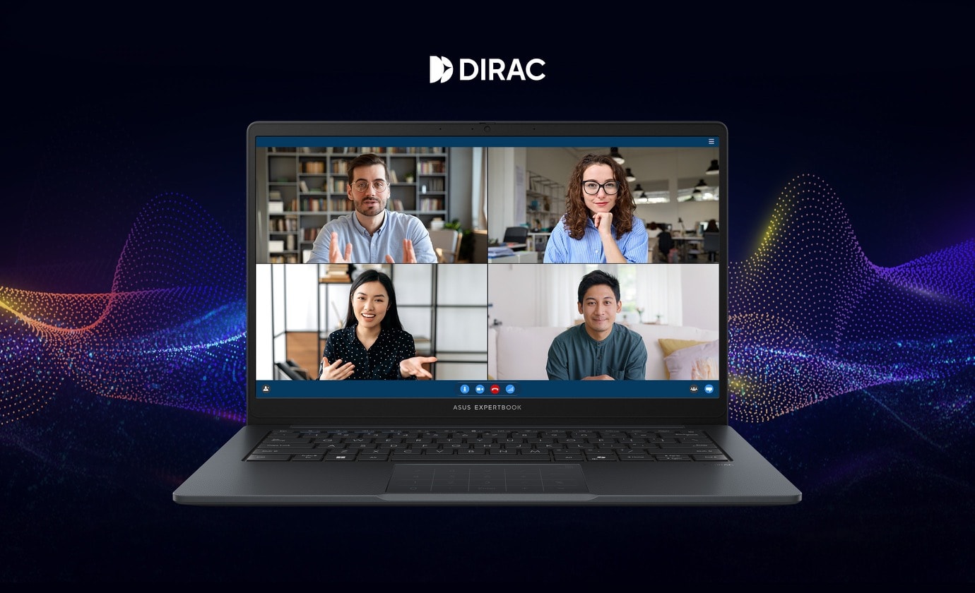 Videocall com 4 pessoas no ExpertBook B1